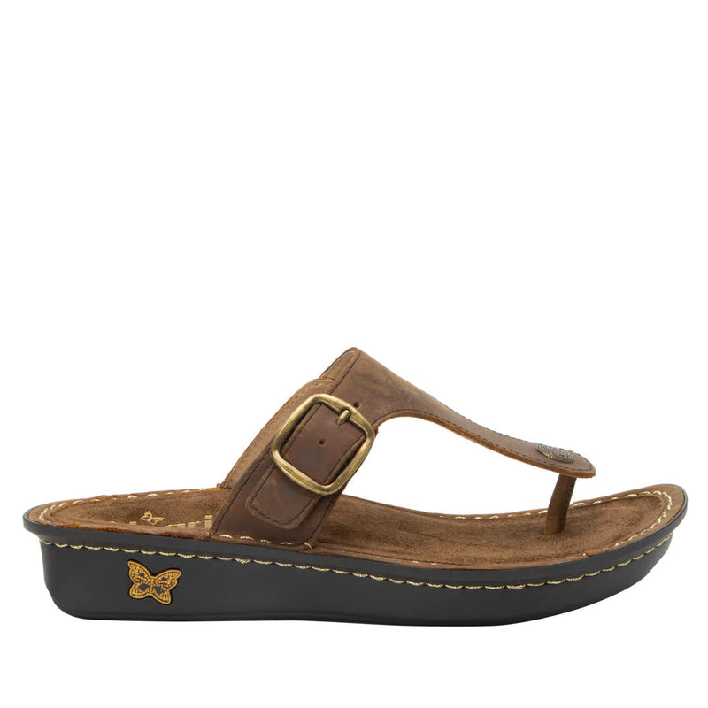 Load image into Gallery viewer, Alegria Vella Comfort Womens Sandals Slip On Ladies Shoes - Oiled Brown