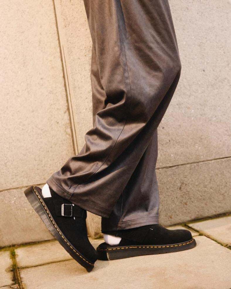 Load image into Gallery viewer, Dr. Martens Jorge II Sling Back Shoes Sandals Slip On in Black Suede