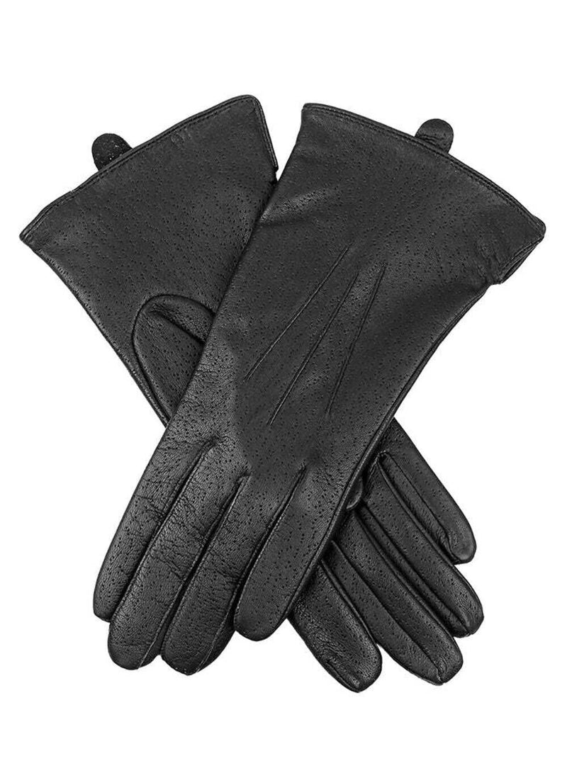 Load image into Gallery viewer, Dents Womens Imipec Leather Gloves Warm Winter Elegant - Black-3