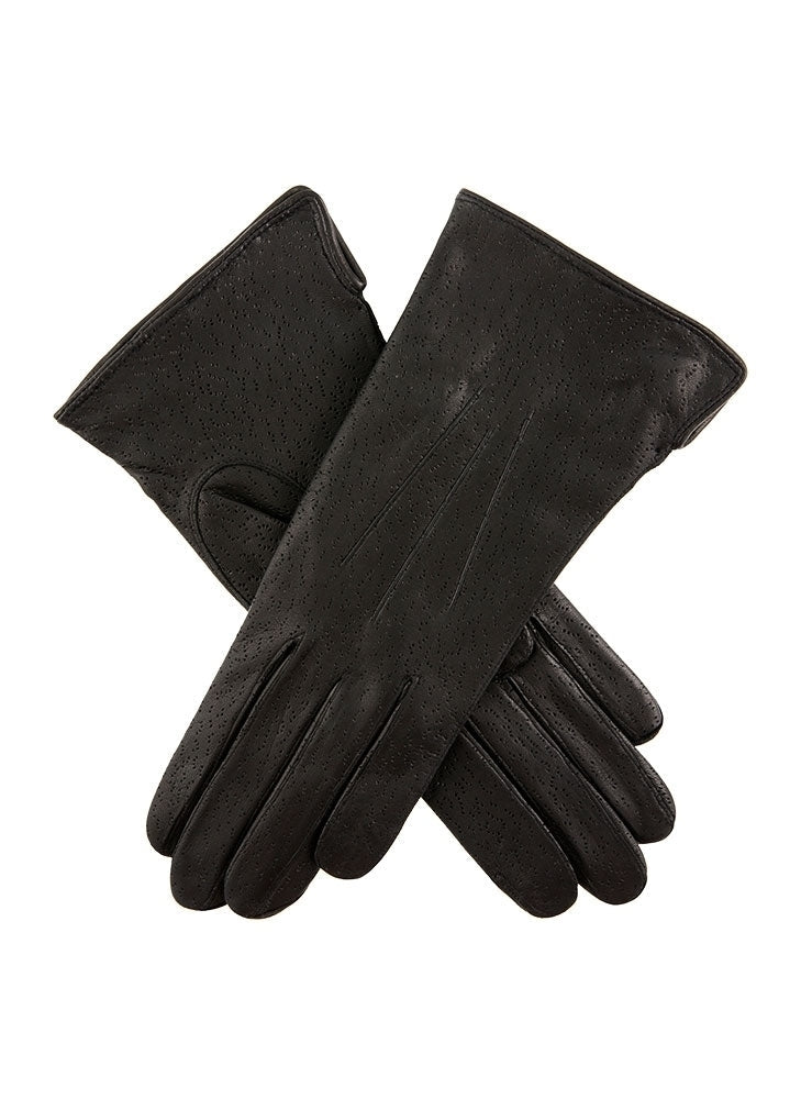 Load image into Gallery viewer, Dents Womens Imipec Leather Gloves Warm Winter Elegant - Black-5