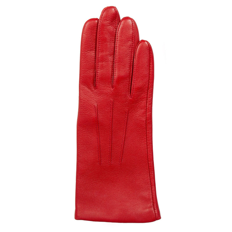 Load image into Gallery viewer, Dents Womens Emma Three-Point Leather Gloves - Berry Red-4