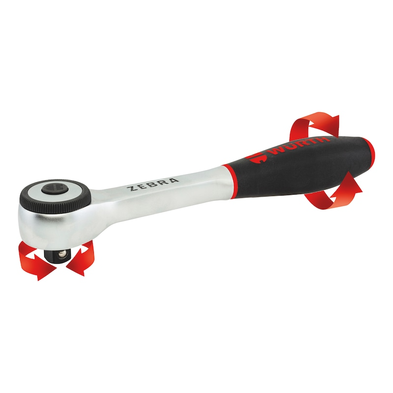 Load image into Gallery viewer, Würth Zebra Reversible Ratchet 1/2 Inch with 360° Rotating Twist Handle-4