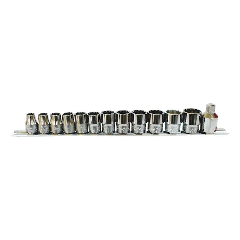 Load image into Gallery viewer, Wurth 3/8" 13pc Multi-Profile Socket Set Chrome Metric Imperial TX Bi-Hex Square-1