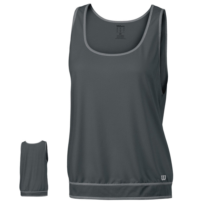 Load image into Gallery viewer, WILSON Womens Spring Mesh Tank Top nanoWIK Tennis - Grey