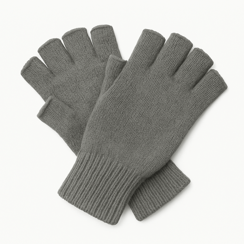 Load image into Gallery viewer, DENTS 3M THINSULATE Polar Fleece Fingerless Gloves Warm Knitted Insulation - Charcoal-0
