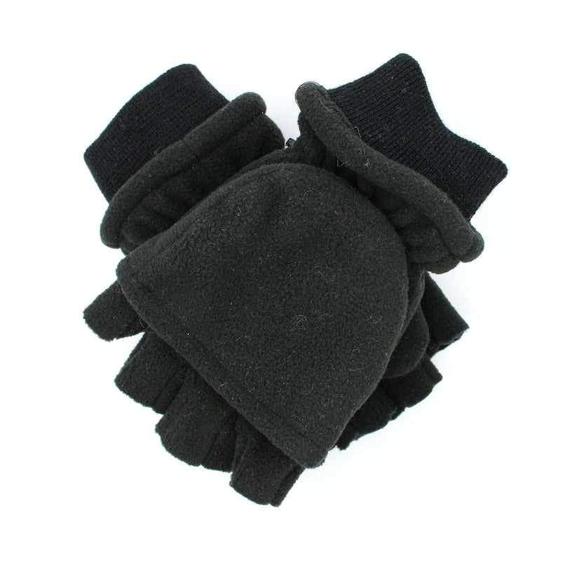 Load image into Gallery viewer, Dents Mens 3M Thinsulate Lined Half Finger Gloves/Mittens Fingerless Warm Winter in Black-1