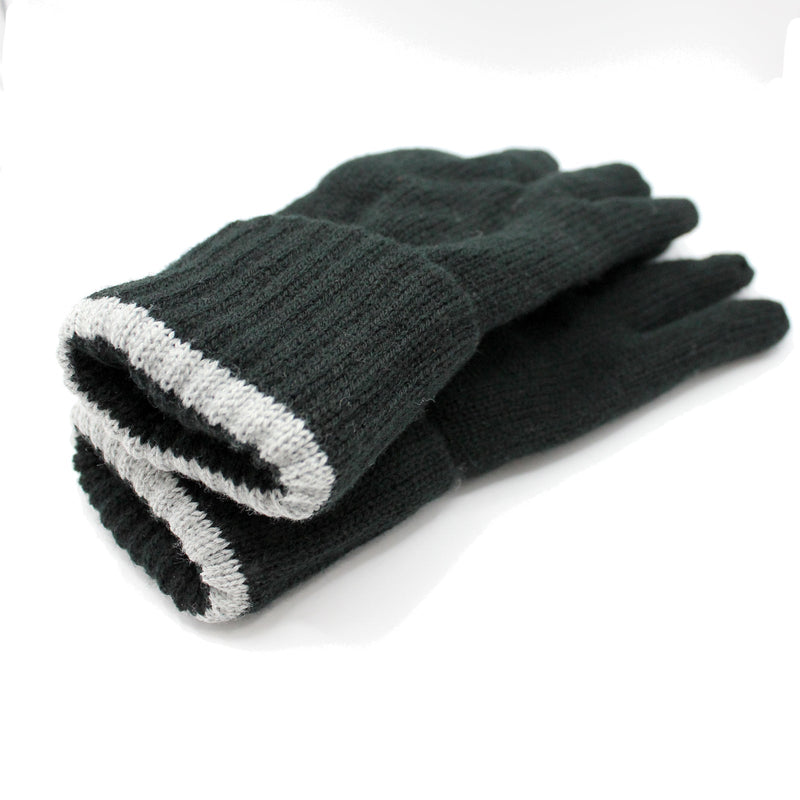 Load image into Gallery viewer, Dents 3M Thinsulate Mens Black/Grey Acrylic Knit Gloves with Cuff-3