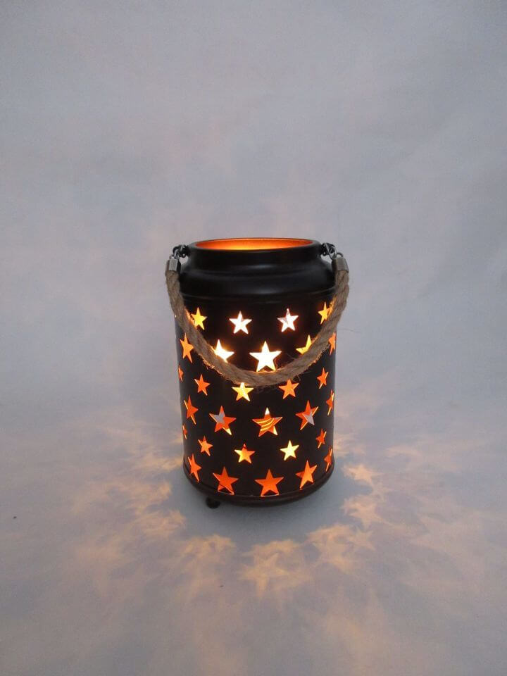 Load image into Gallery viewer, 20cm Starry LED Lantern Light with Rope Handle Star Bedside Table Desk Lamp-2