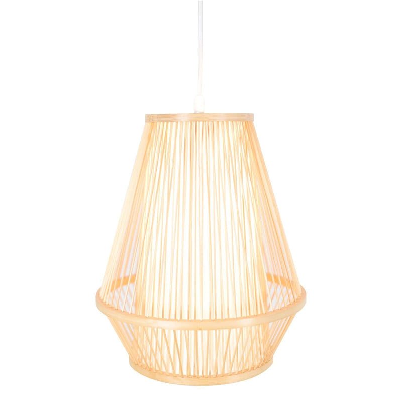 Load image into Gallery viewer, Natural Woven Bamboo Empire Pendant Lamp Hanging Light Bell Shade Boho Tropical-1