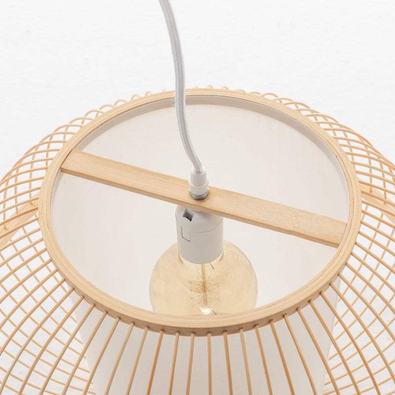 Load image into Gallery viewer, Natural Woven Bamboo Sphere Pendant Lamp Hanging Light Bell Shade Boho Tropical-2
