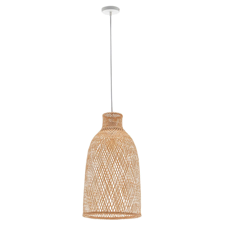 Load image into Gallery viewer, Natural Woven Bamboo Cone Pendant Lamp Hanging Light Bell Shade Boho Tropical-0