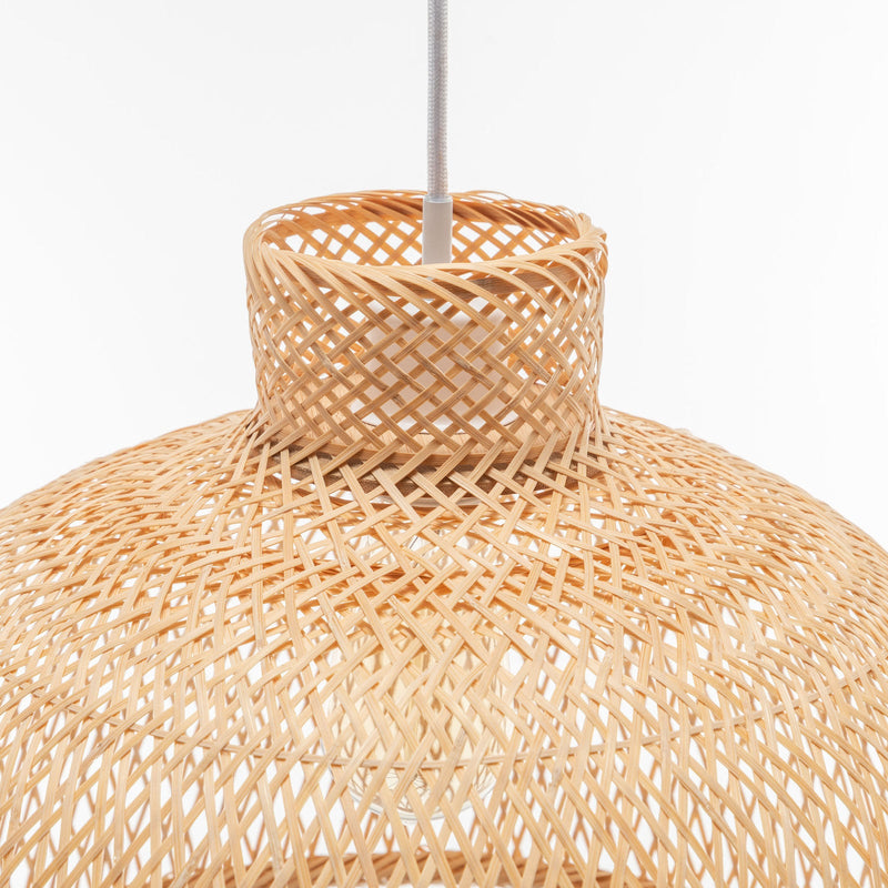 Load image into Gallery viewer, Natural Hand Woven Bamboo Dome Pendant Lamp Hanging Light Rattan Style-3