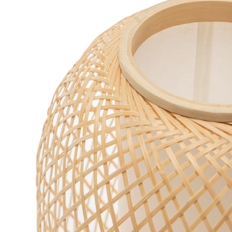 Load image into Gallery viewer, Natural Woven Bamboo Oval Table Lamp Light Shade Boho Tropical Coastal-2