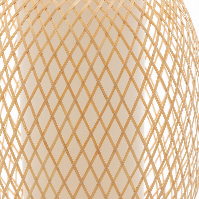 Load image into Gallery viewer, Natural Woven Bamboo Oval Table Lamp Light Shade Boho Tropical Coastal-3