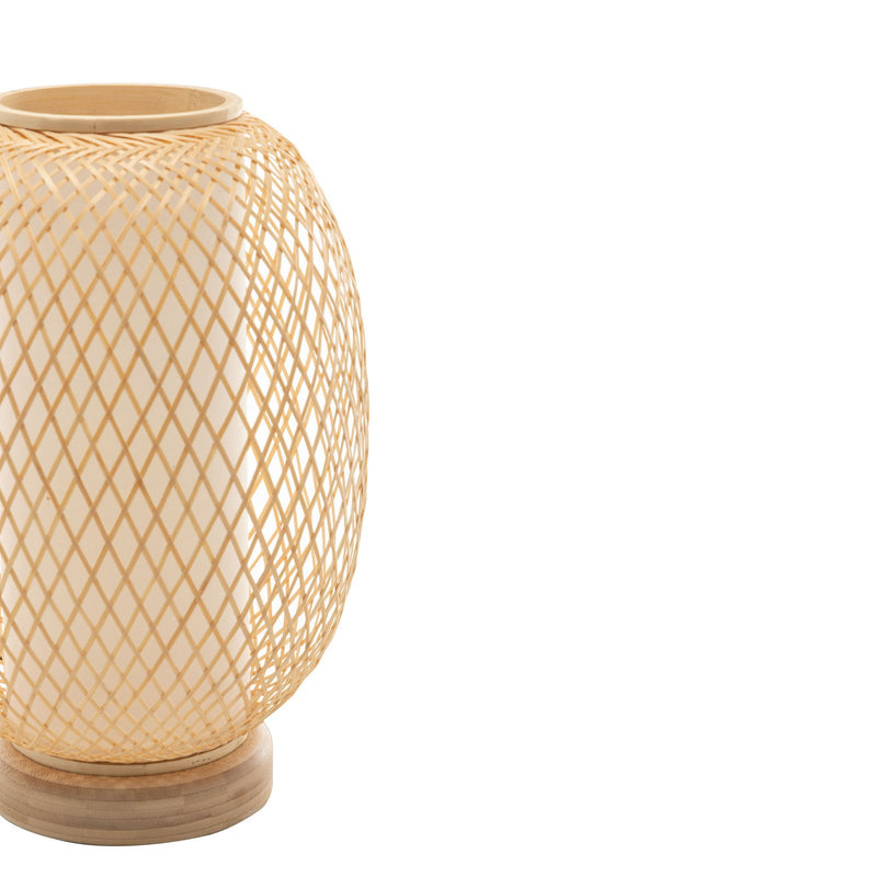 Load image into Gallery viewer, Natural Woven Bamboo Oval Table Lamp Light Shade Boho Tropical Coastal-4