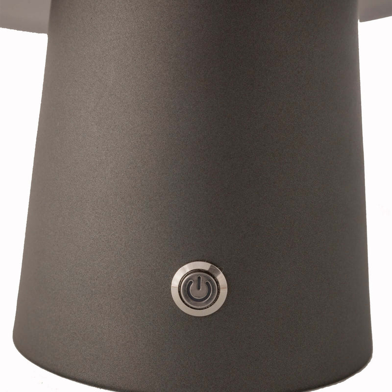 Load image into Gallery viewer, LED Cordless Mushroom USB Rechargeable Table Lamp Dimming Night Light - Steel Grey-4