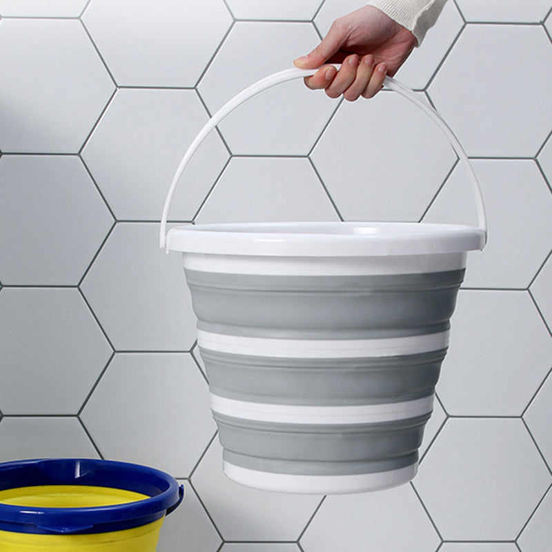 Load image into Gallery viewer, 20x 10L Foldable Collapsible Bucket Silicone Hike/Camp/Fish Bulk - Grey/White-2