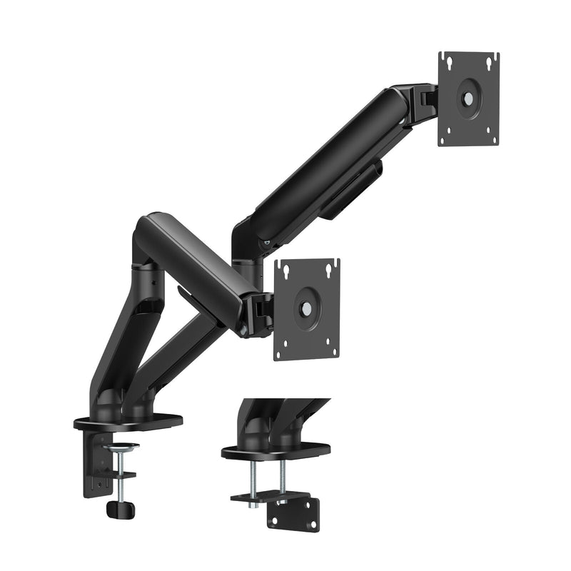 Load image into Gallery viewer, Gas Spring Dual Screen Monitor Arm for 17-32" Displays Screen Holder VESA Mount in Matte Black-2