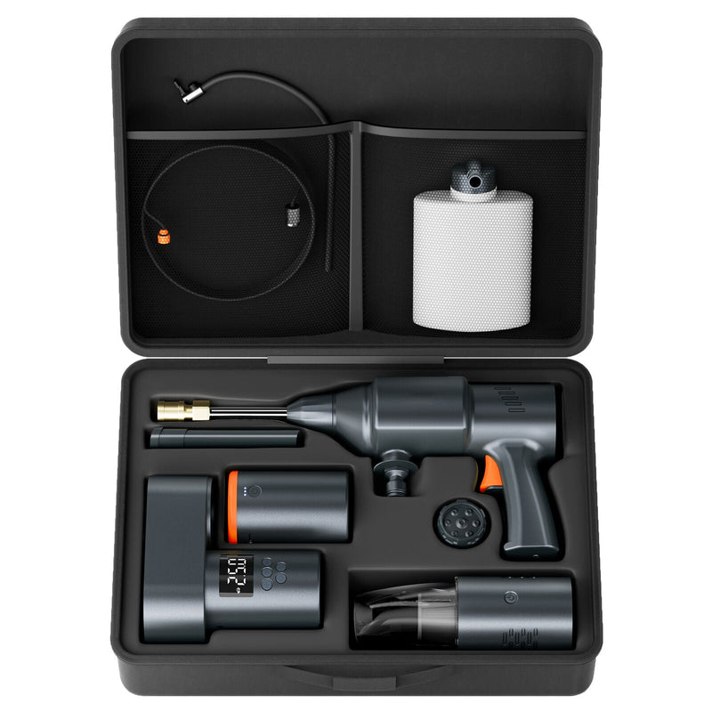 Load image into Gallery viewer, 4-in-1 Auto Smart Kit Model E-Pro with Tyre Inflator, Vacuum Cleaner, Car Washer and Power Bank-1