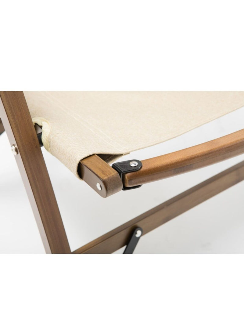 Load image into Gallery viewer, 2x Bamboo Foldable Outdoor Camping Chair Wooden Travel Picnic Park Folding - Khaki/Beige-3