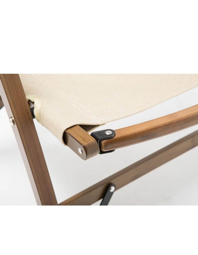 Load image into Gallery viewer, 2x Bamboo Foldable Outdoor Camping Chair Wooden Travel Picnic Park Folding - Khaki/Beige-3
