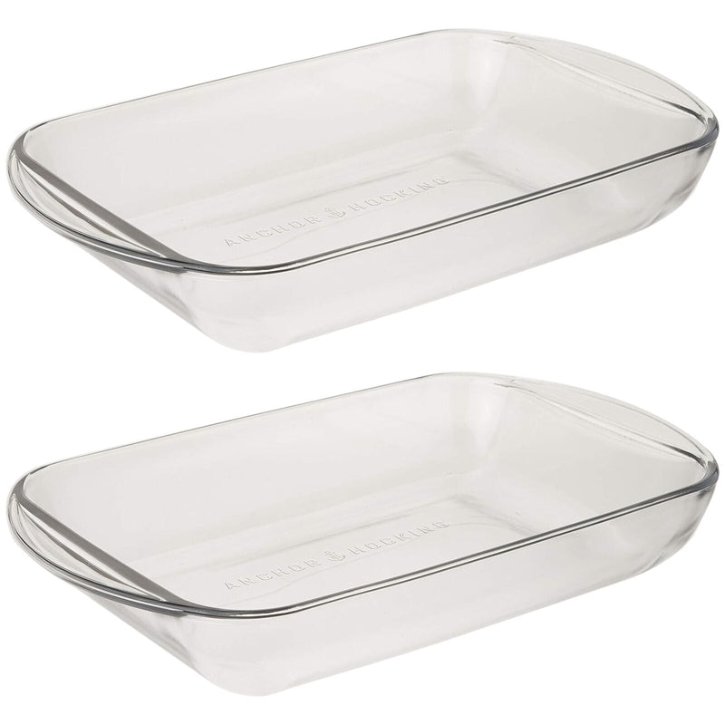 Load image into Gallery viewer, 2x Anchor Hocking Fire-King Rectangular Baker 33x22cm 3L-1