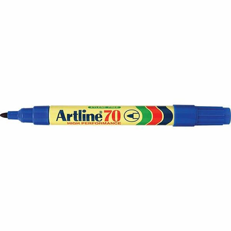 Load image into Gallery viewer, 12x Artline 70 Permanent Marker 1.5mm Bullet Nib - Blue Bulk Pack-3