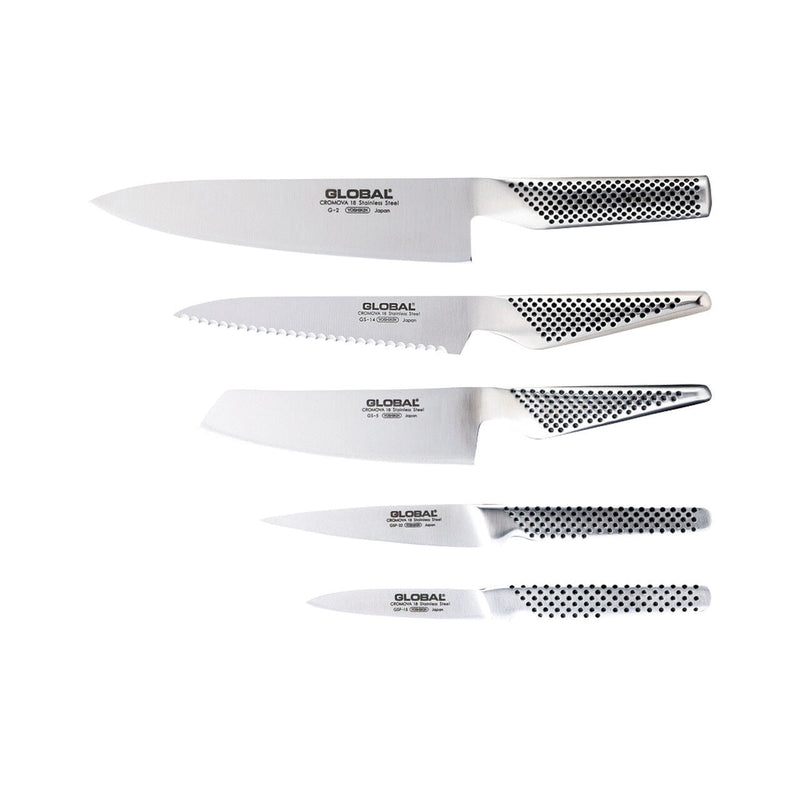 Load image into Gallery viewer, Global Katana 6pc Knife Block Set - Bamboo (Made in Japan)-2