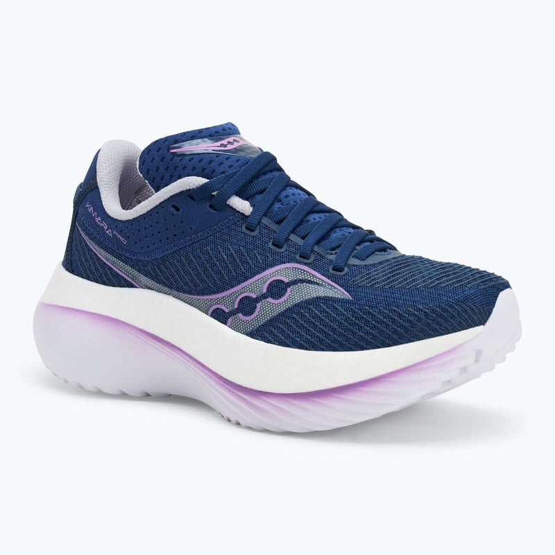 Load image into Gallery viewer, Saucony Womens Running Shoes Kinavara Pro in Indigo / Mauve - Size 8.5
