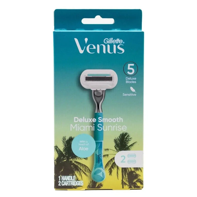 Load image into Gallery viewer, Gillette PK2 Deluxe Smooth Miami Sunrise Venus x1 Handle x2 5 Deluxe Blades-1