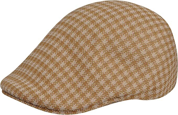 Load image into Gallery viewer, KANGOL Houndstooth 507 Tropic Ivy Cap K1327CO Summer Driving Hat Style - Tan - L