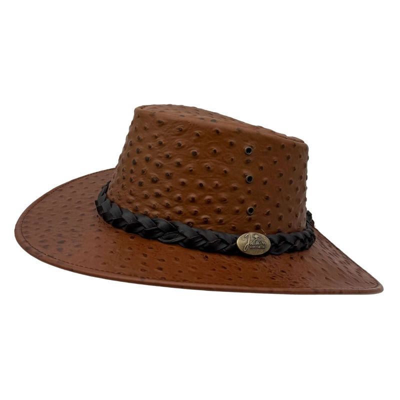 Load image into Gallery viewer, Jacaru 9016 Ostrich Hat – Genuine Ostrich Leather | Statement Piece