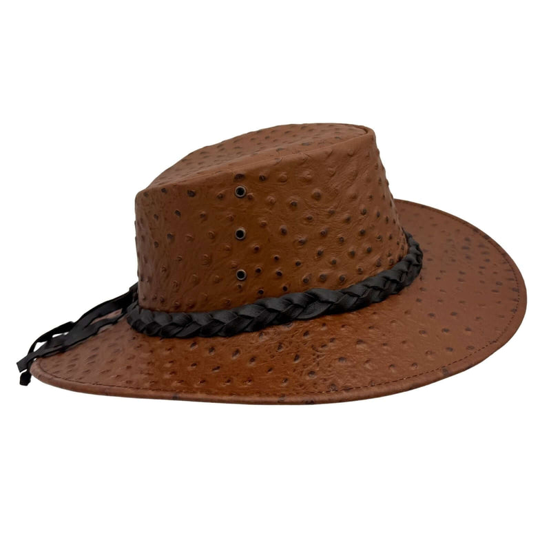 Load image into Gallery viewer, Jacaru 9016 Ostrich Hat – Genuine Ostrich Leather | Statement Piece