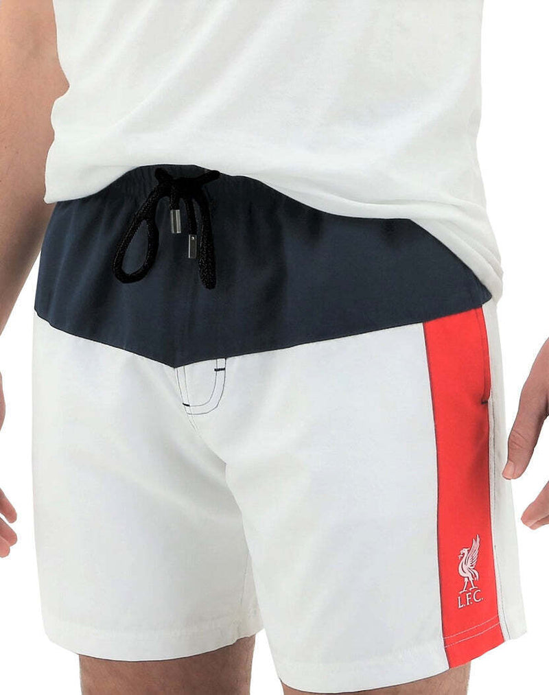 Load image into Gallery viewer, Liverpool FC Mens Board Shorts Summer YNWA Liverbird LFC - White Logo