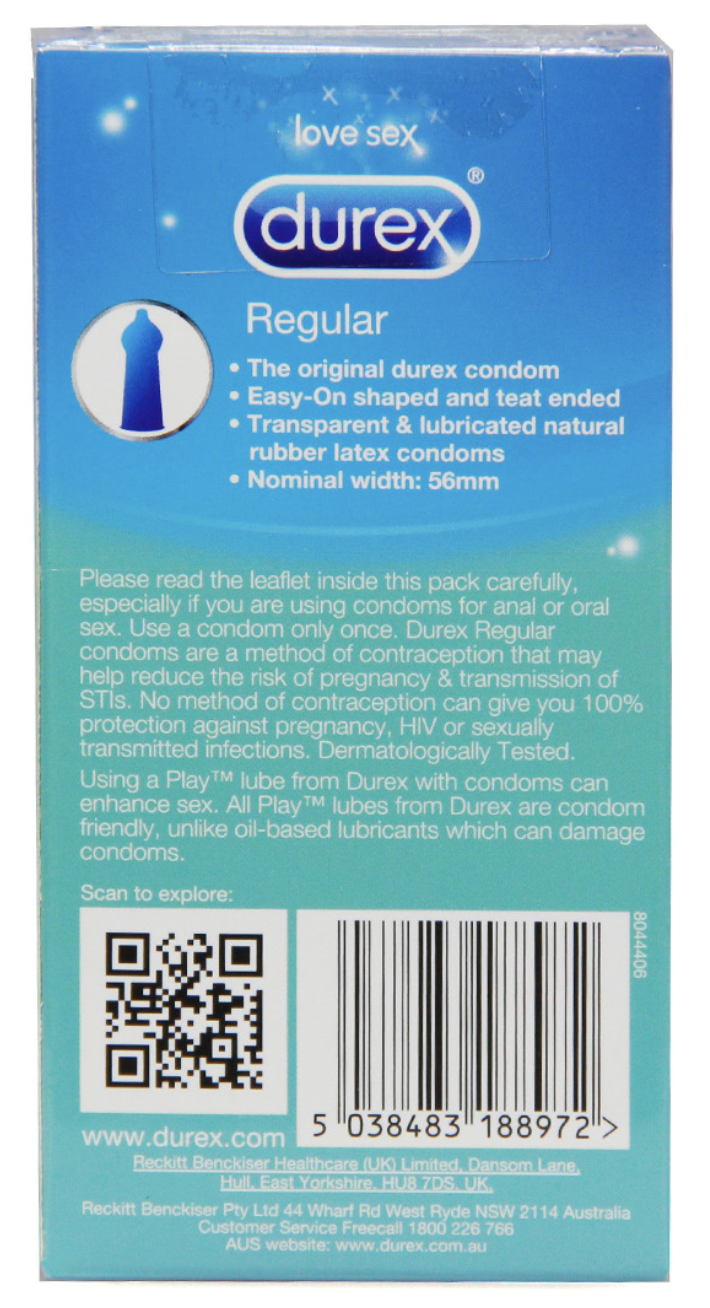 Load image into Gallery viewer, 10pcs Durex Regular Condoms - 1 Pack-2