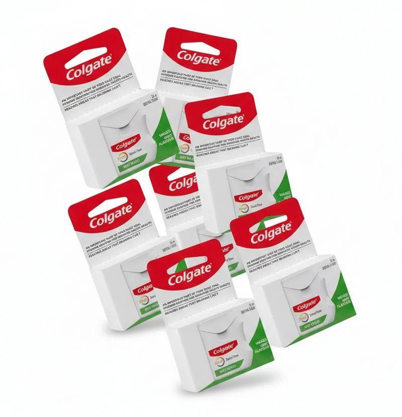 Load image into Gallery viewer, 6x Colgate Total Dental Floss Mint Waxed Plaque Removal Gum Care - 25m-0