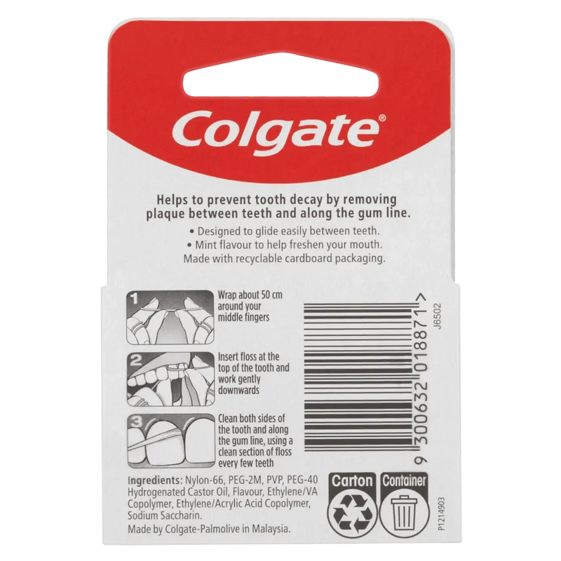Load image into Gallery viewer, Colgate Total Dental Floss Mint Waxed Plaque Removal Gum Care - 25m-2