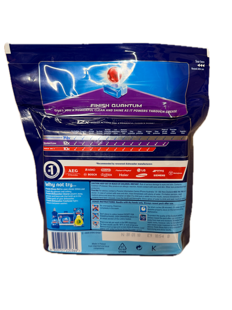 Load image into Gallery viewer, Finish Powerball Quantum Original 40 Dishwashing Tablets (Tabs)-2