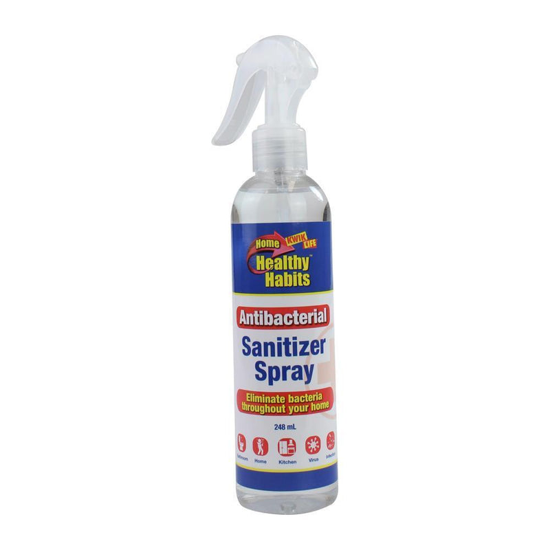 Load image into Gallery viewer, 248ml Kwik Life Healthy Habits Antibacterial Sanitizer Sanitiser Spray Bottle 62%-1