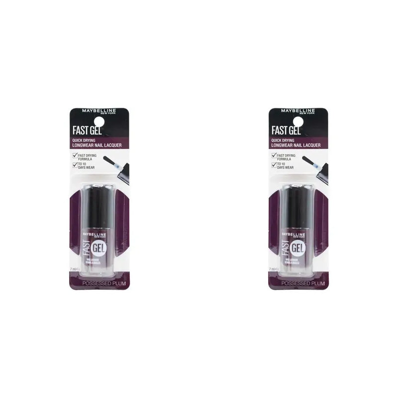 Load image into Gallery viewer, 2x Maybelline Fast Gel Quick Drying Longwear Nail Lacquer 6.7ml - 13 Possessed Plum-4