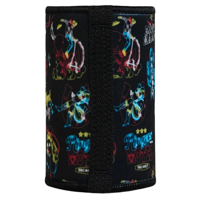 Load image into Gallery viewer, Ringers Western Stubby Cooler Holder Neoprene Saloon Design in Mulberry-3
