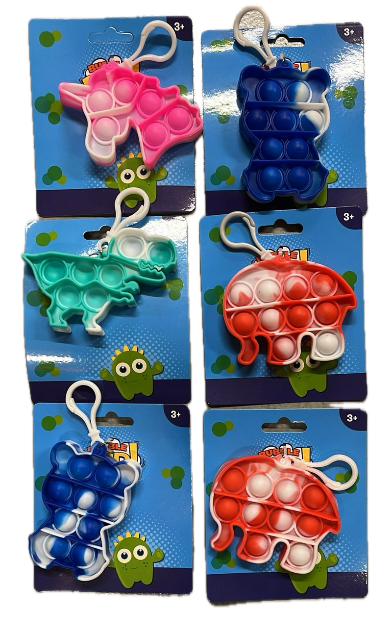 Load image into Gallery viewer, Push Bubble Pop It Fidget Keyring Squeeze Toy Sensory Silicone Stress Reliever-1