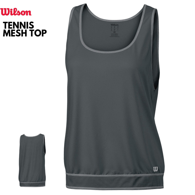 Load image into Gallery viewer, WILSON Womens Spring Mesh Tank Top nanoWIK Tennis - Grey