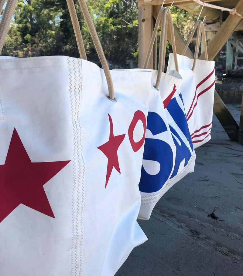 Load image into Gallery viewer, Southerly Buster Recycled Sail Beach Bag