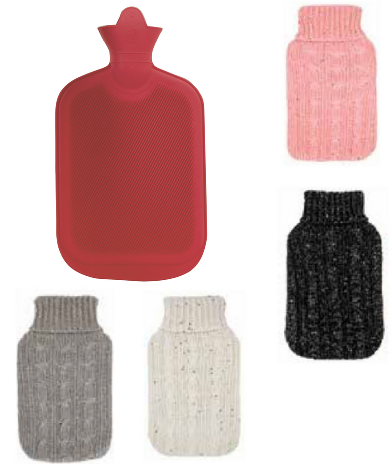 Load image into Gallery viewer, 2L HOT WATER BOTTLE with Knit Sparkles Cover Winter Warm Natural Rubber Bag-0