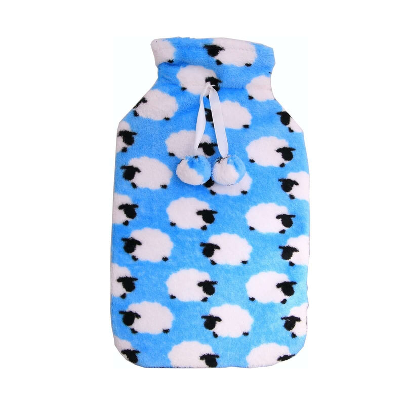 Load image into Gallery viewer, 2L HOT WATER BOTTLE with Coral Fleece Cover Winter Warm Natural Rubber Bag-2