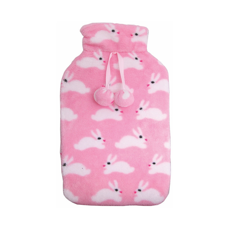 Load image into Gallery viewer, 2L HOT WATER BOTTLE with Coral Fleece Cover Winter Warm Natural Rubber Bag-4