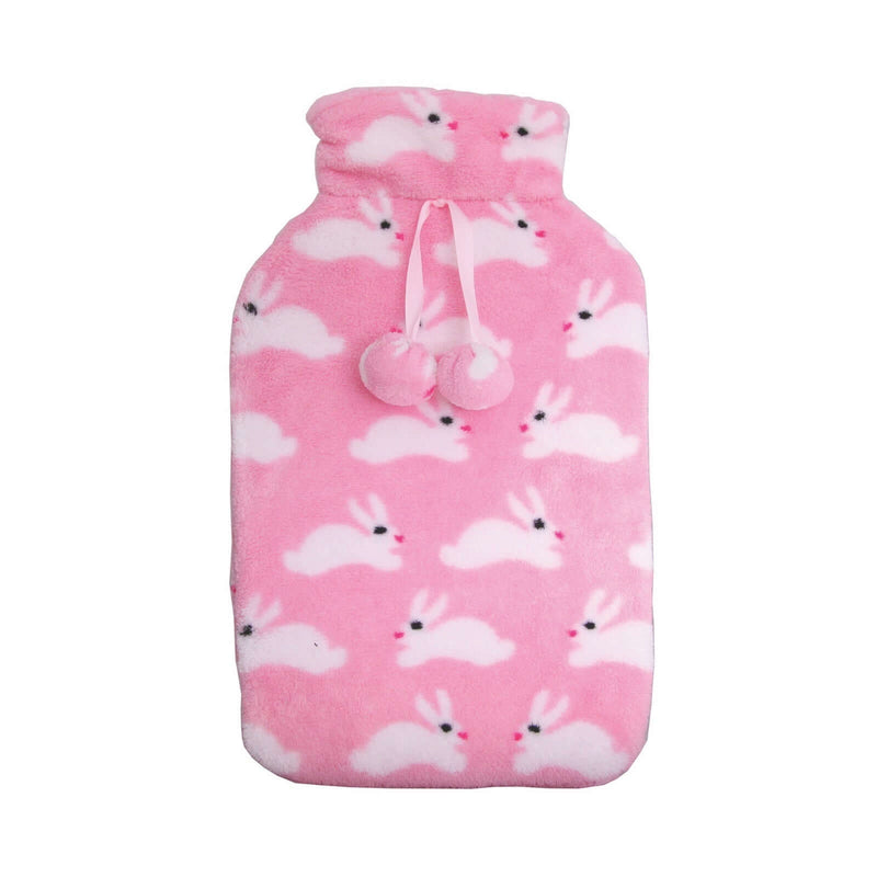 Load image into Gallery viewer, 2L HOT WATER BOTTLE with Coral Fleece Cover Winter Warm Natural Rubber Bag-4