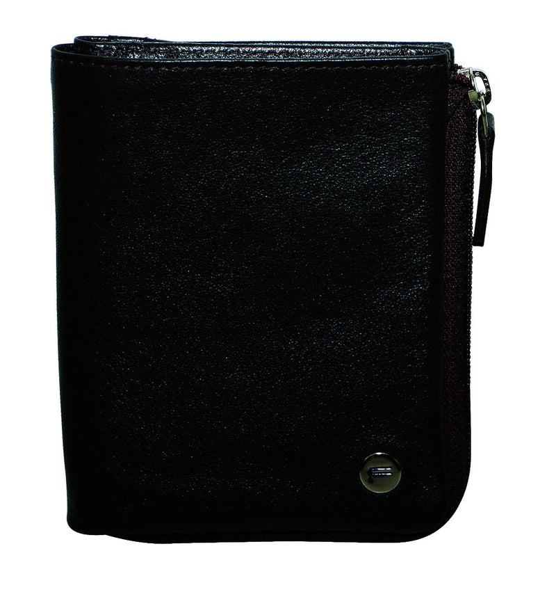 Load image into Gallery viewer, Futura RFID Leather Zip Around Wallet - Black-2