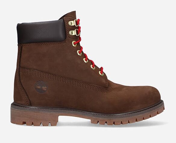 Load image into Gallery viewer, Timberland Womens 6 Inches Premium Waterproof Boot - Dark Brown with Red-1